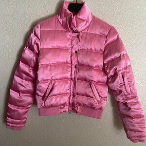 Vintage Juicy Couture Women's Pink Puffer Jacket